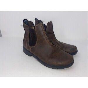 Eastland Womens Baja Brown Ankle Chelsea Boots Shoes 7.5 Pull On Vegan Leather